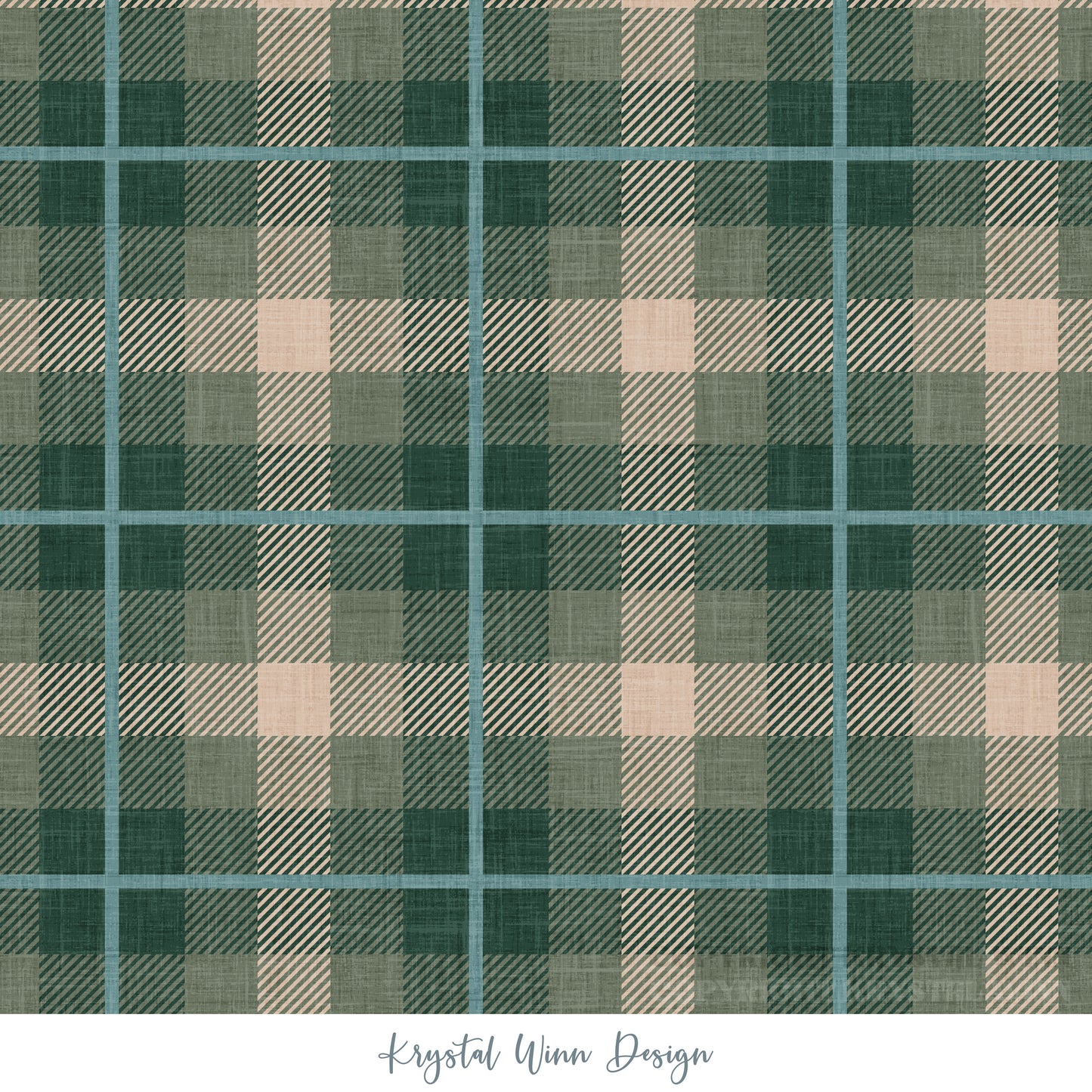 Christmas Faux Flannels Plaid Pine KW1066