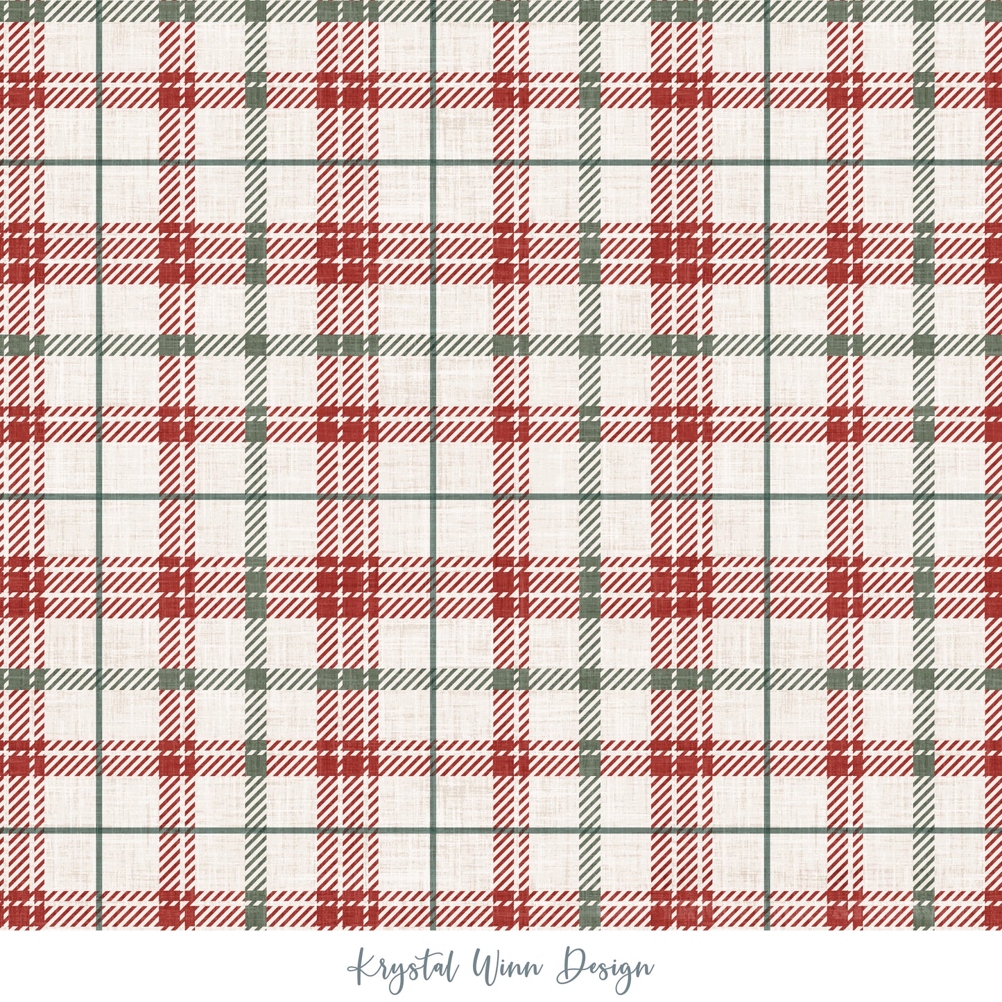 Christmas Faux Flannels Plaid Stocking KW1062