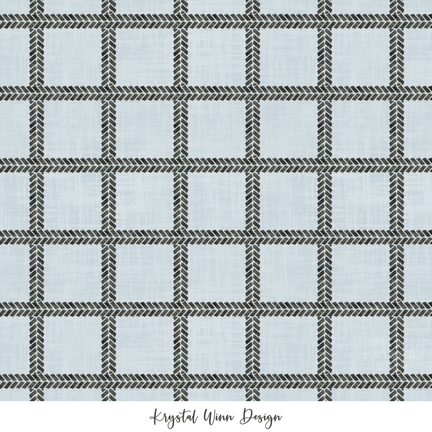 Construction Crew Tire Track Plaid Blue KW595