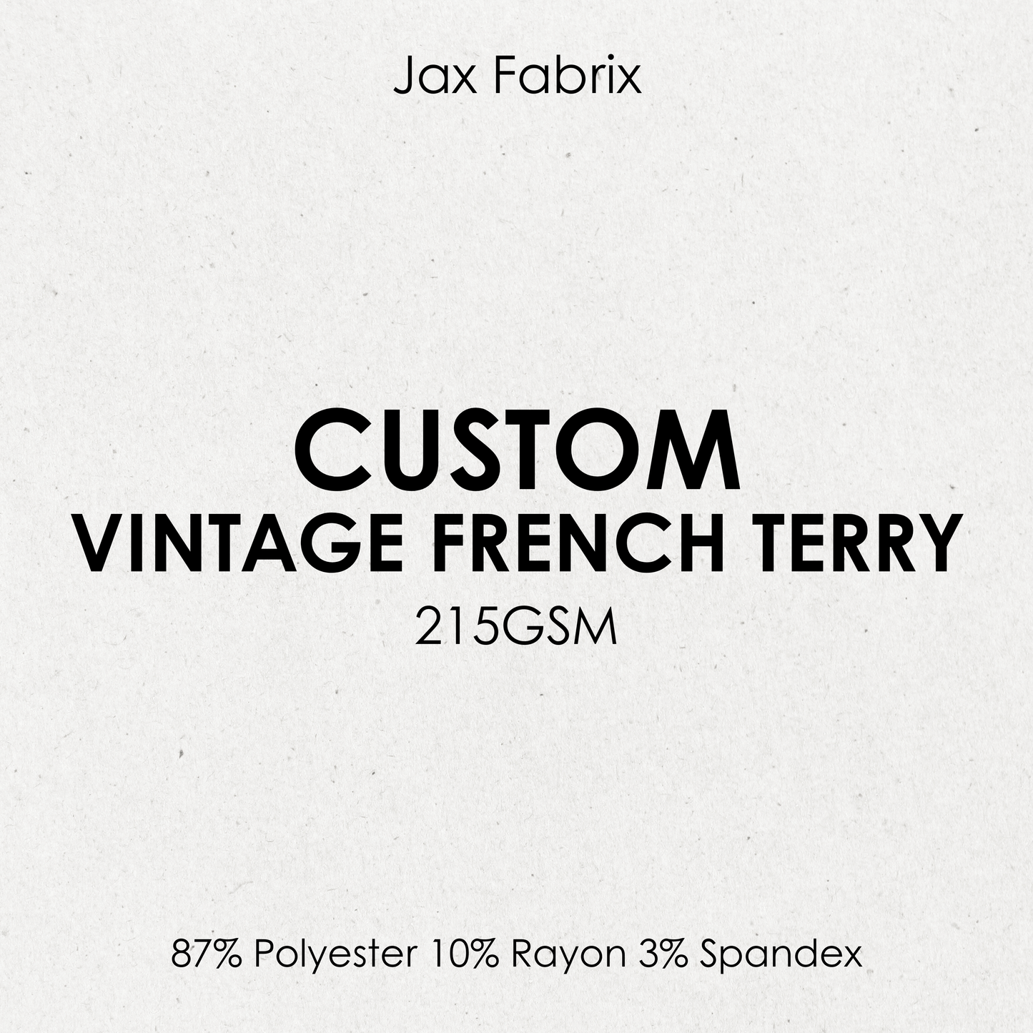 Custom Vintage French Terry