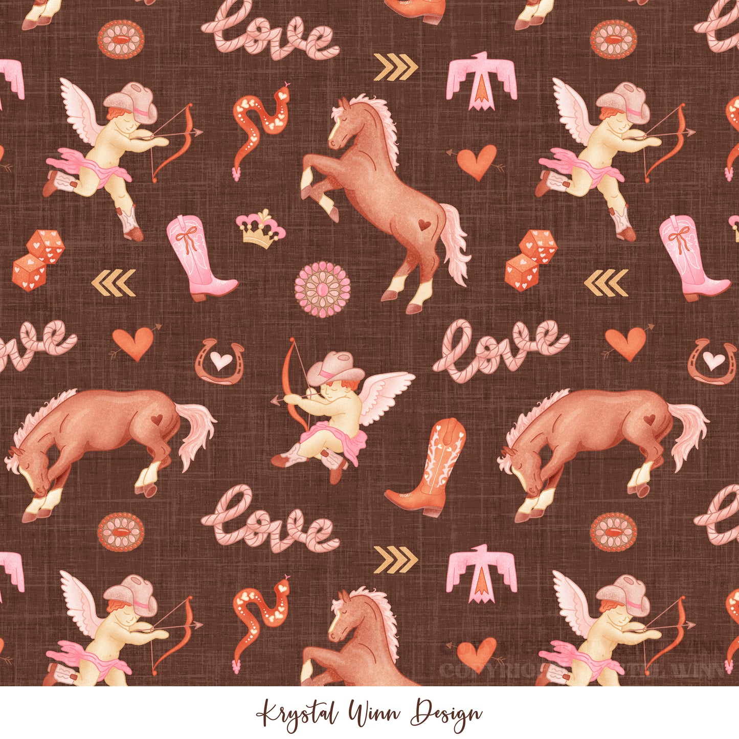 Cowboy Valentine Brown KW1434