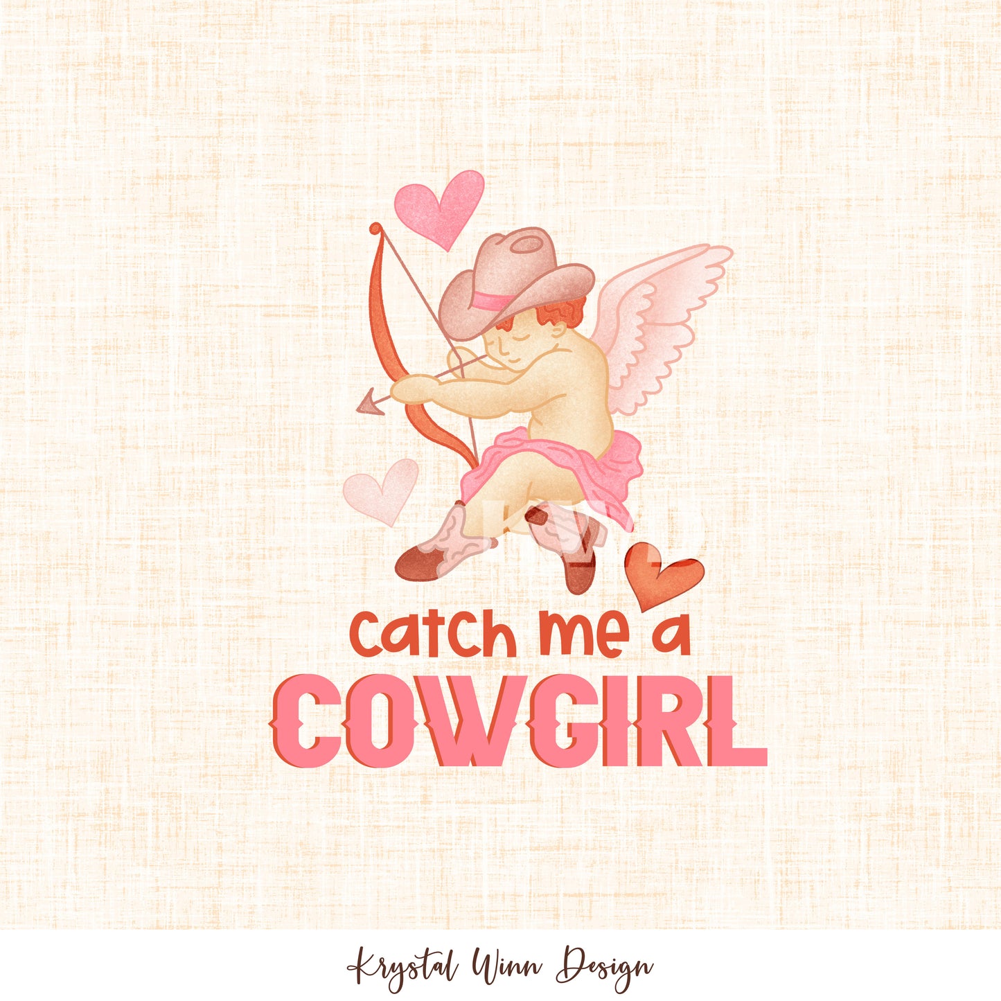 Cowboy Valentine Catch me Cowgirl Panel KW1413