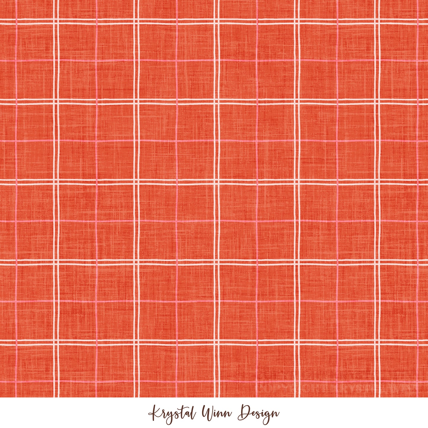 Cowboy Valentine Plaid Bright Red KW1408