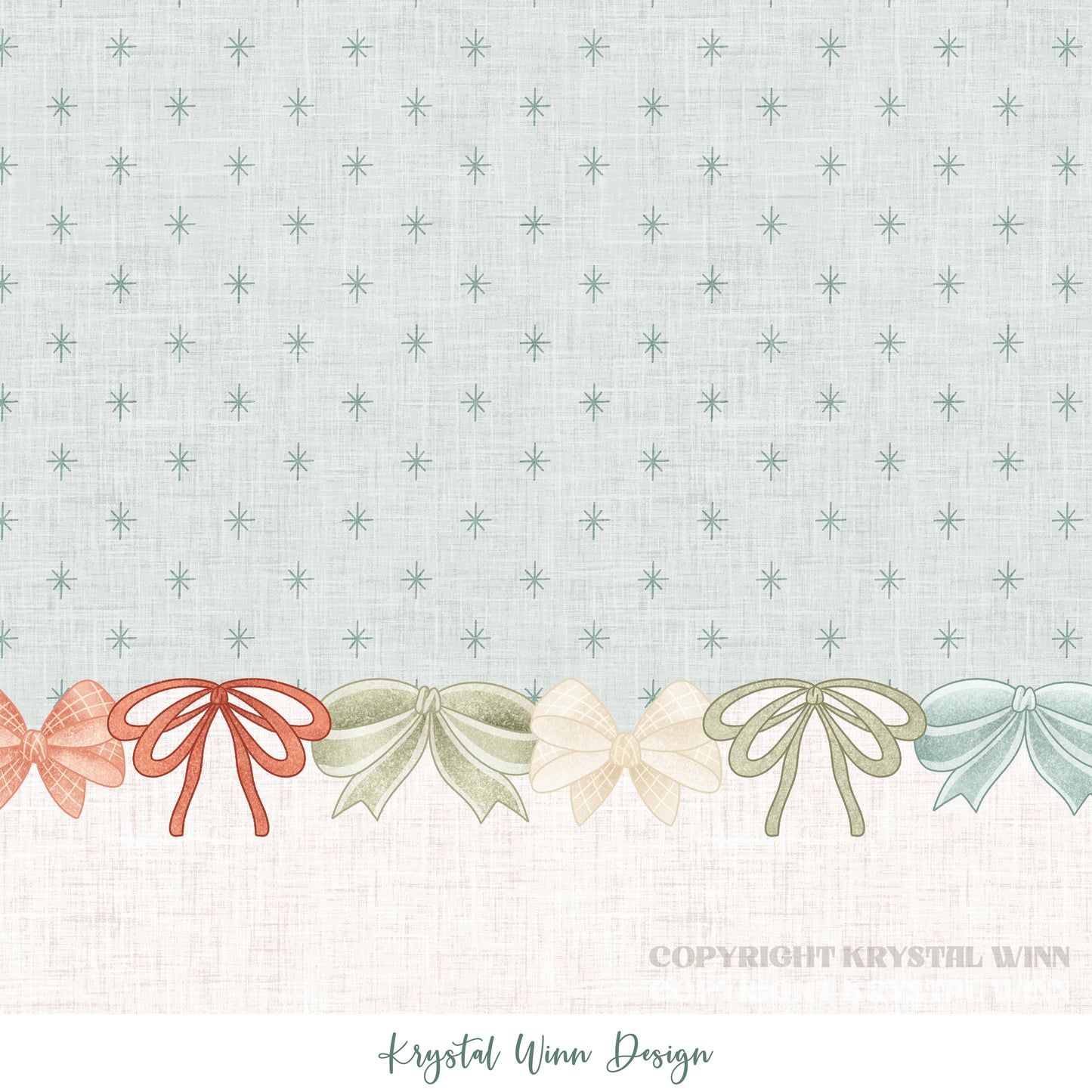 Dear Santa Border Bows KW1380