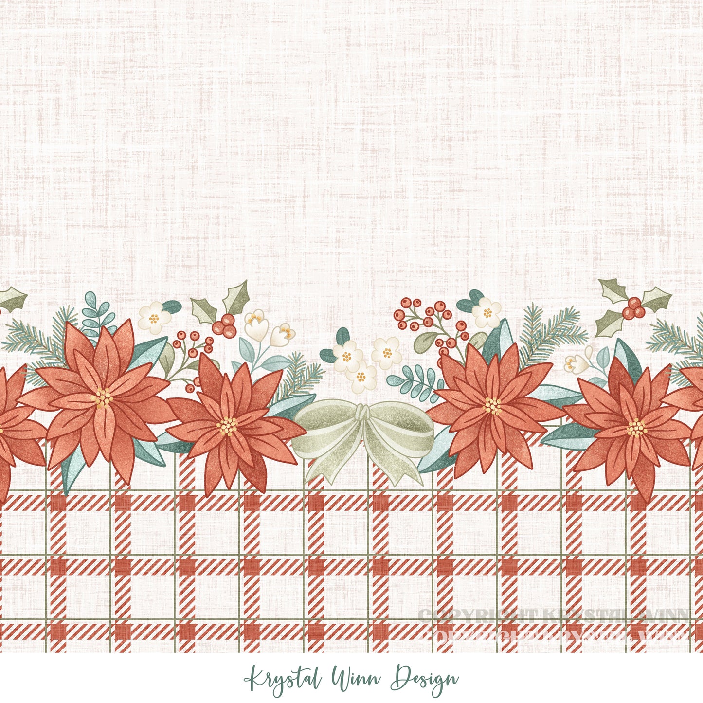 Dear Santa Border Floral KW1379