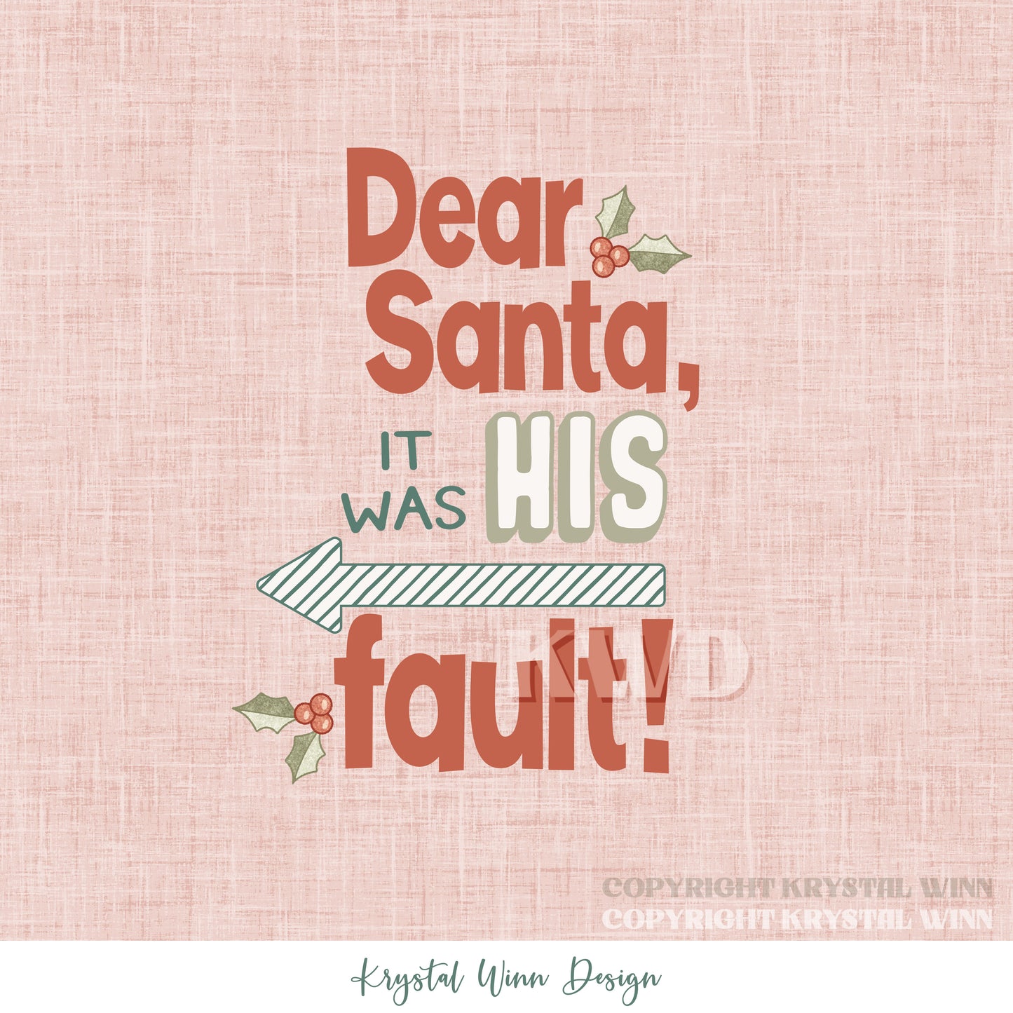 Dear Santa Panel KW1368