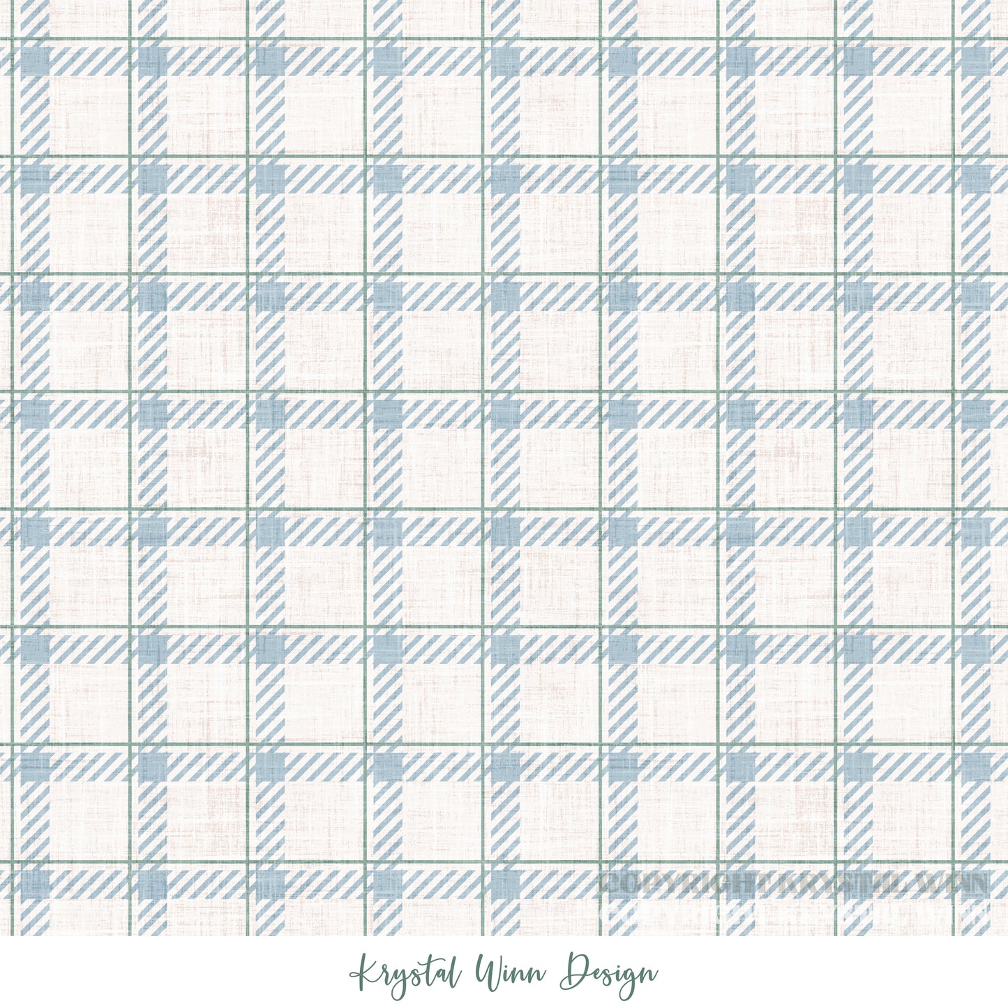 Dear Santa Plaid Blue KW1365