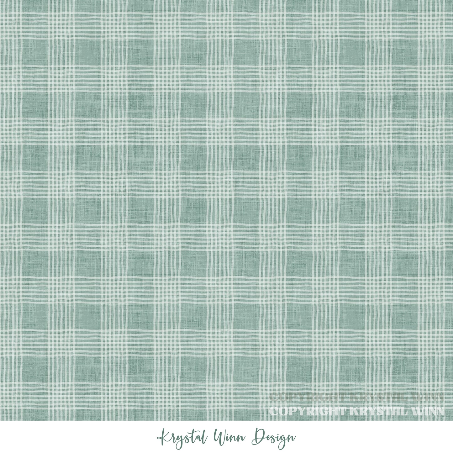 Dear Santa Plaid Teal KW1358