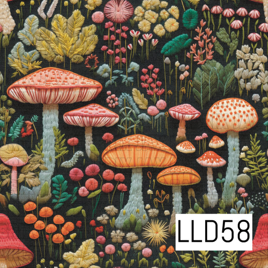 Embroidery Mushrooms LLD58