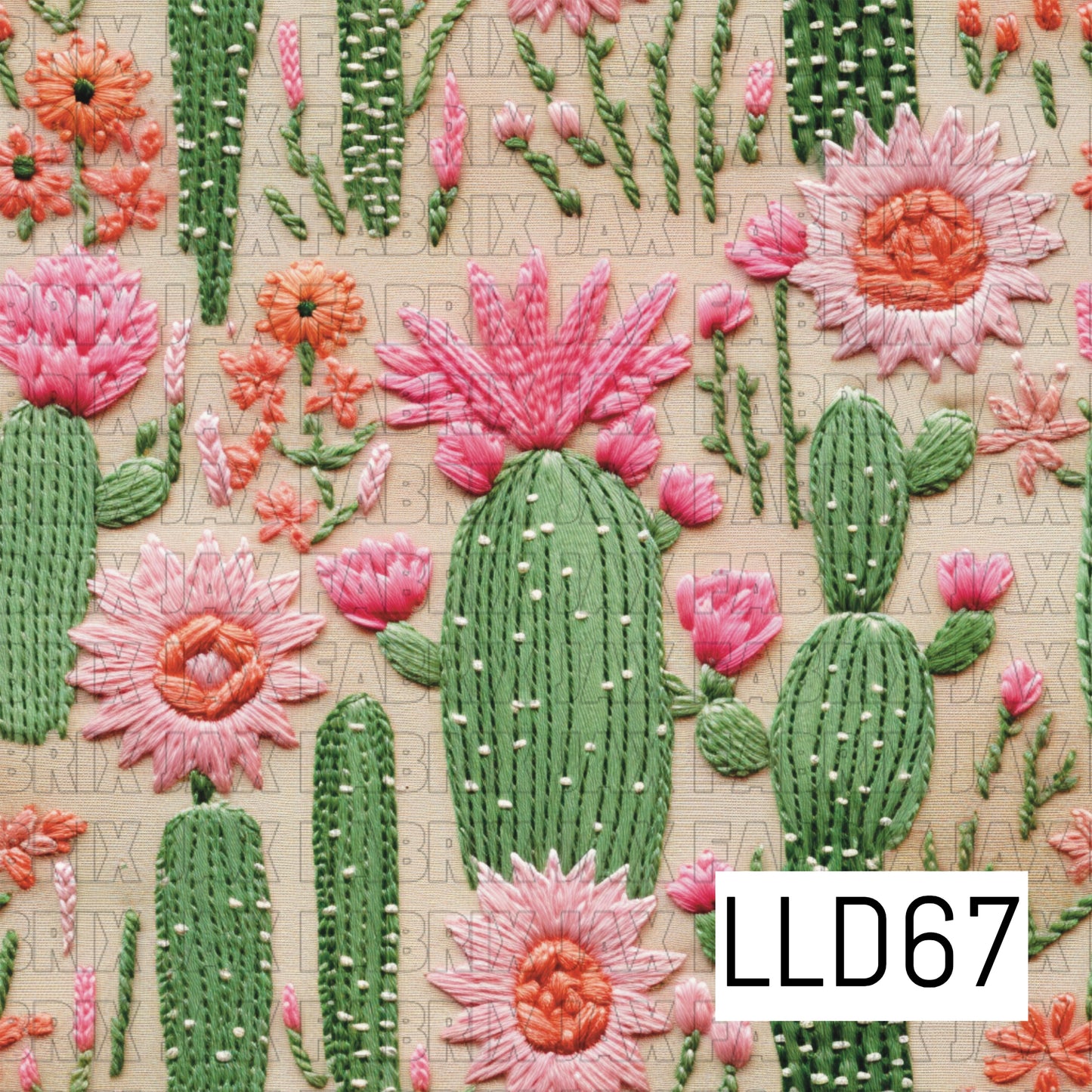 Embroidery Spring Cactus LLD67