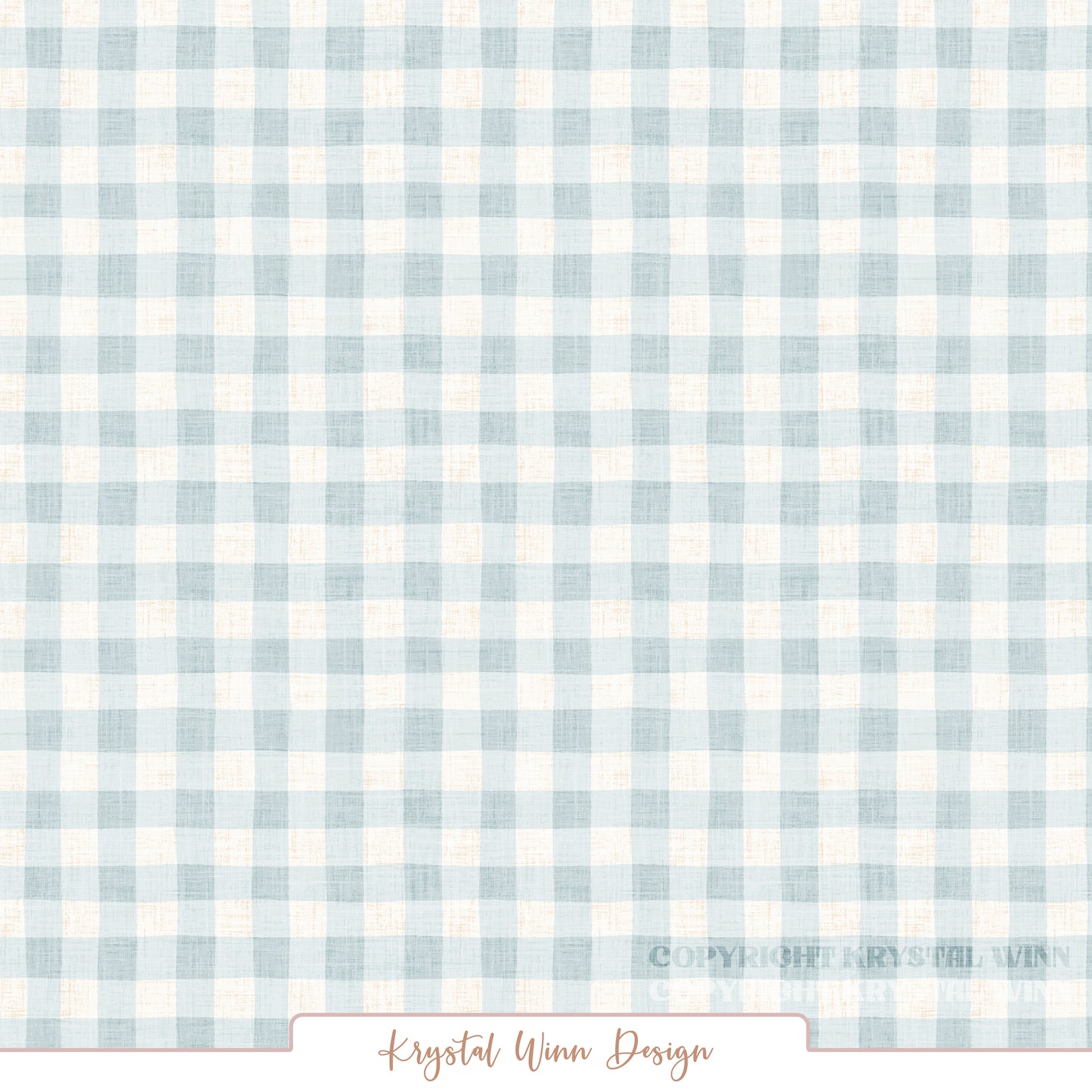 Farmyard Gingham Blue KW1458