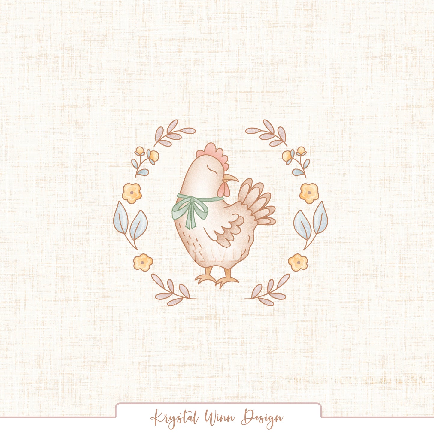 Farmyard Panel Brown Chicken KW1448