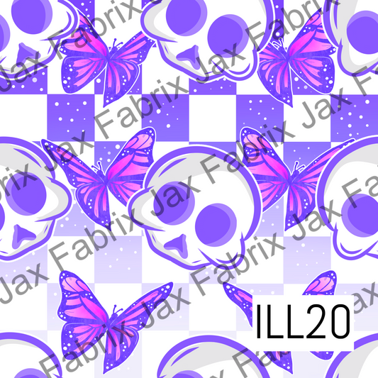Flutter Skull Purple ILL20