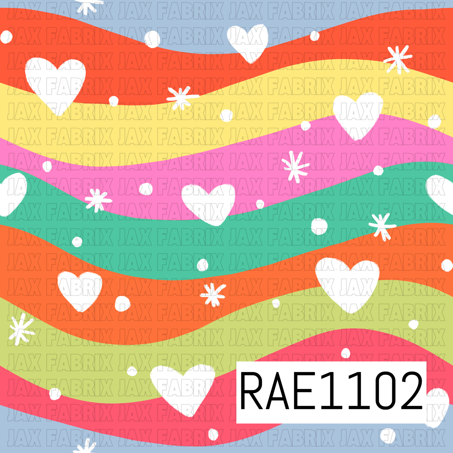 Funky Heart Wavy Stripes RAE1102