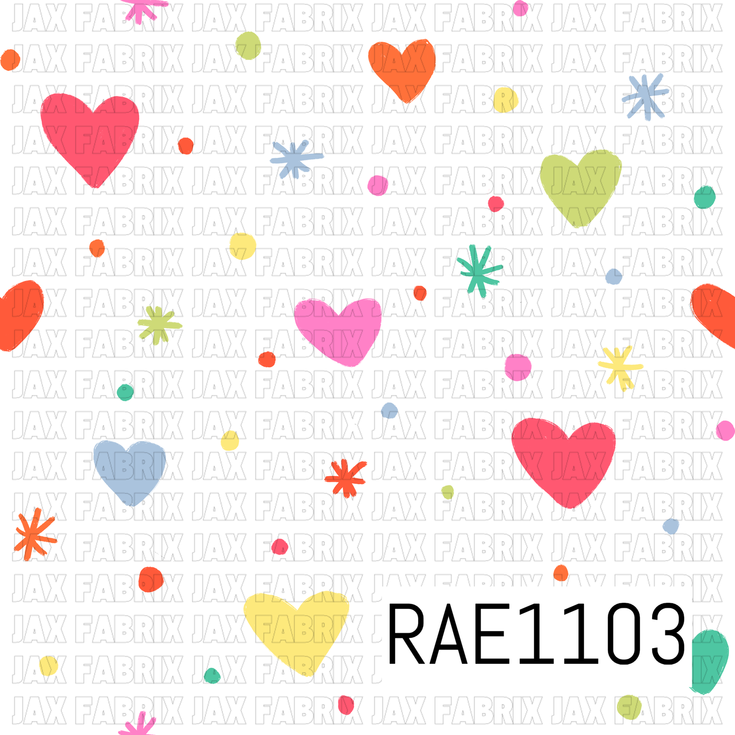 Funky Hearts White RAE1103