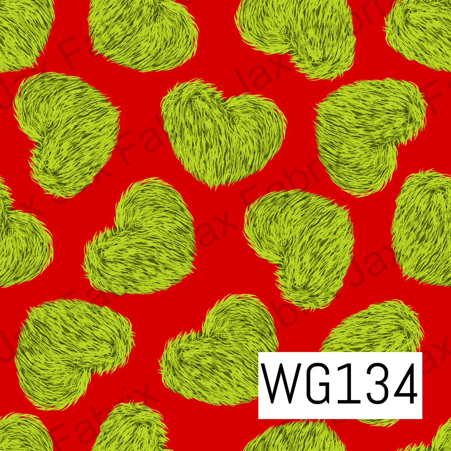 Furry Green Hearts WG134