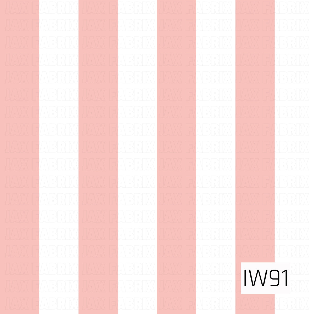 A soft and classic cabana stripe pattern featuring wide vertical bands of delicate blush pink and crisp white. The evenly spaced stripes create a clean, timeless design with a sweet, feminine feel. Perfect for coordinating with floral prints or adding a subtle touch of color to spring and summer projects.