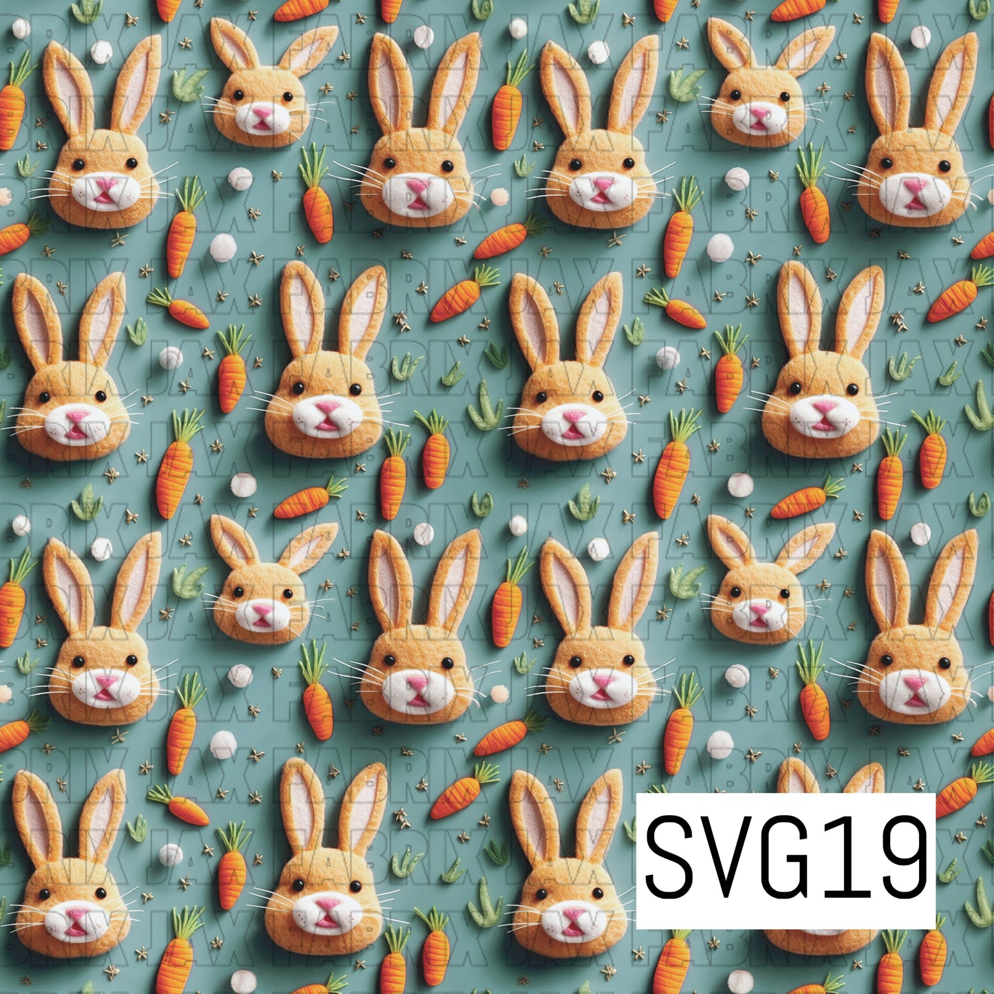 Greyish Teal Bunnies SVG19