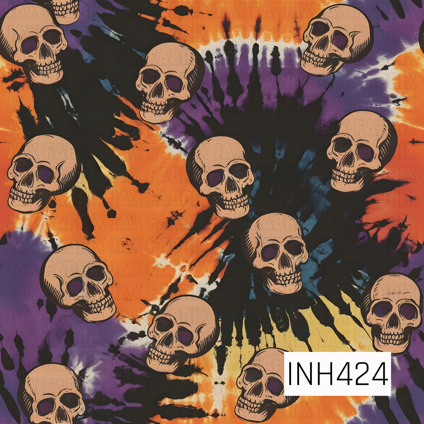 INH424 - Haunted Tie-Dye Skulls