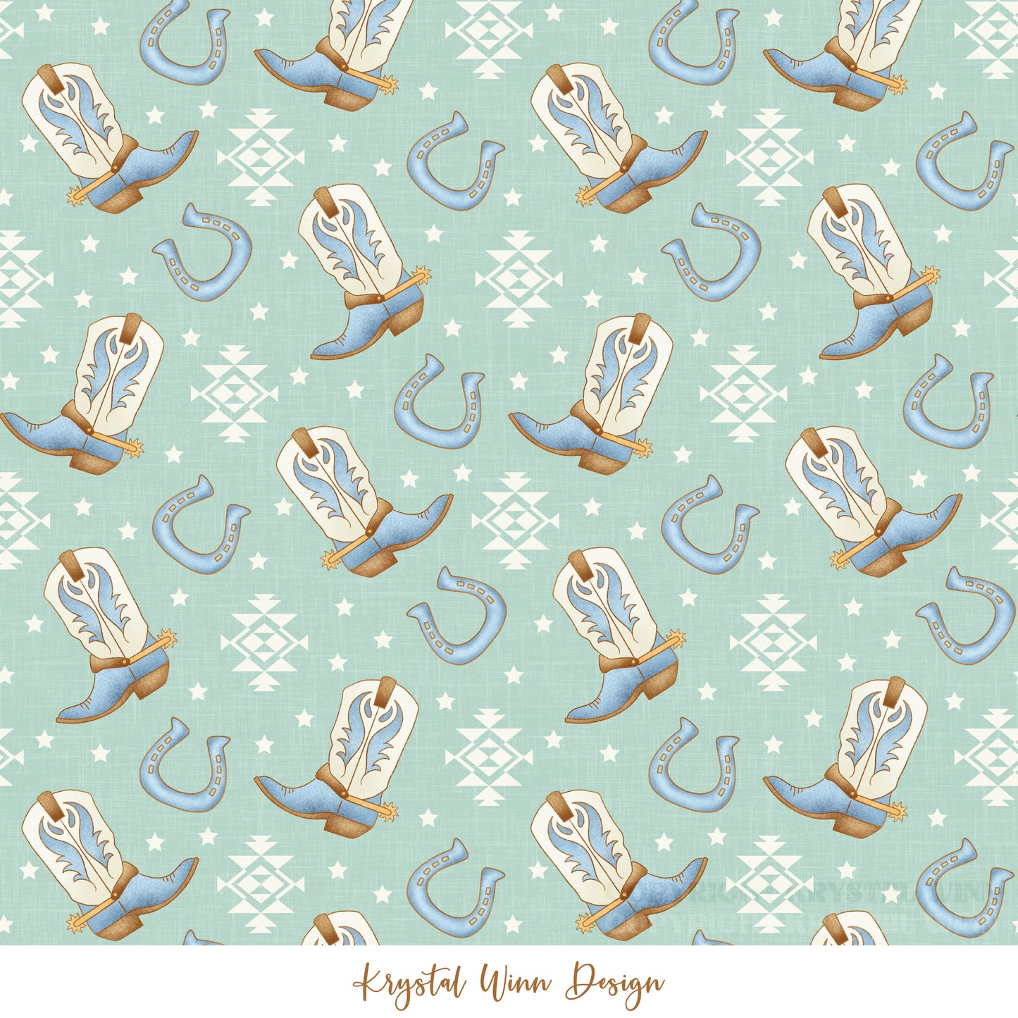 Highland Summer Boots Blue and Mint KW727