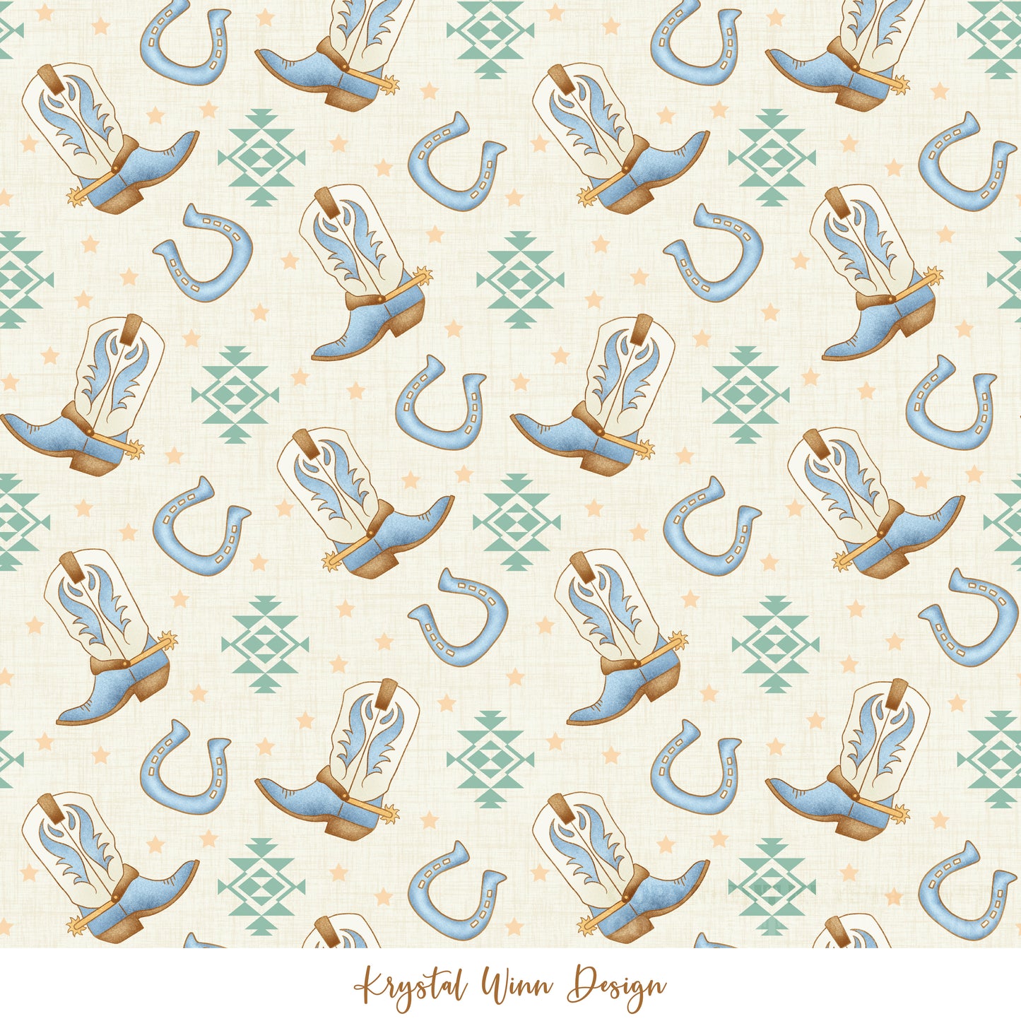 Highland Summer Boots Blue and White KW726