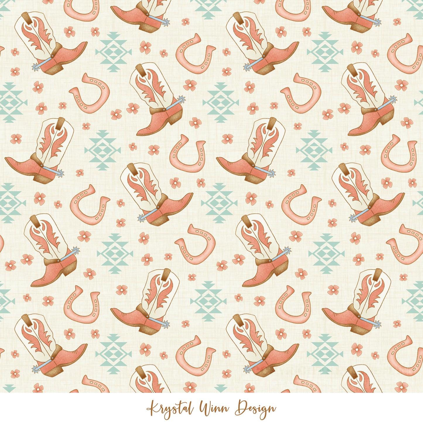 Highland Summer Boots Pink and White KW724