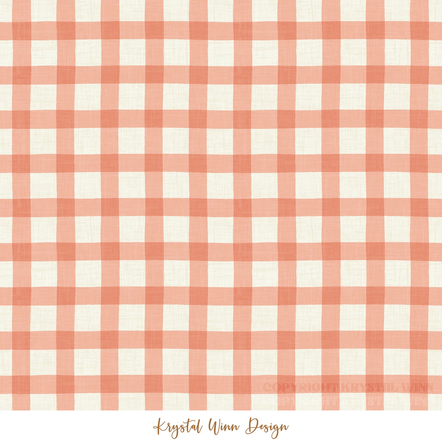 Highland Summer Gingham Coral KW715