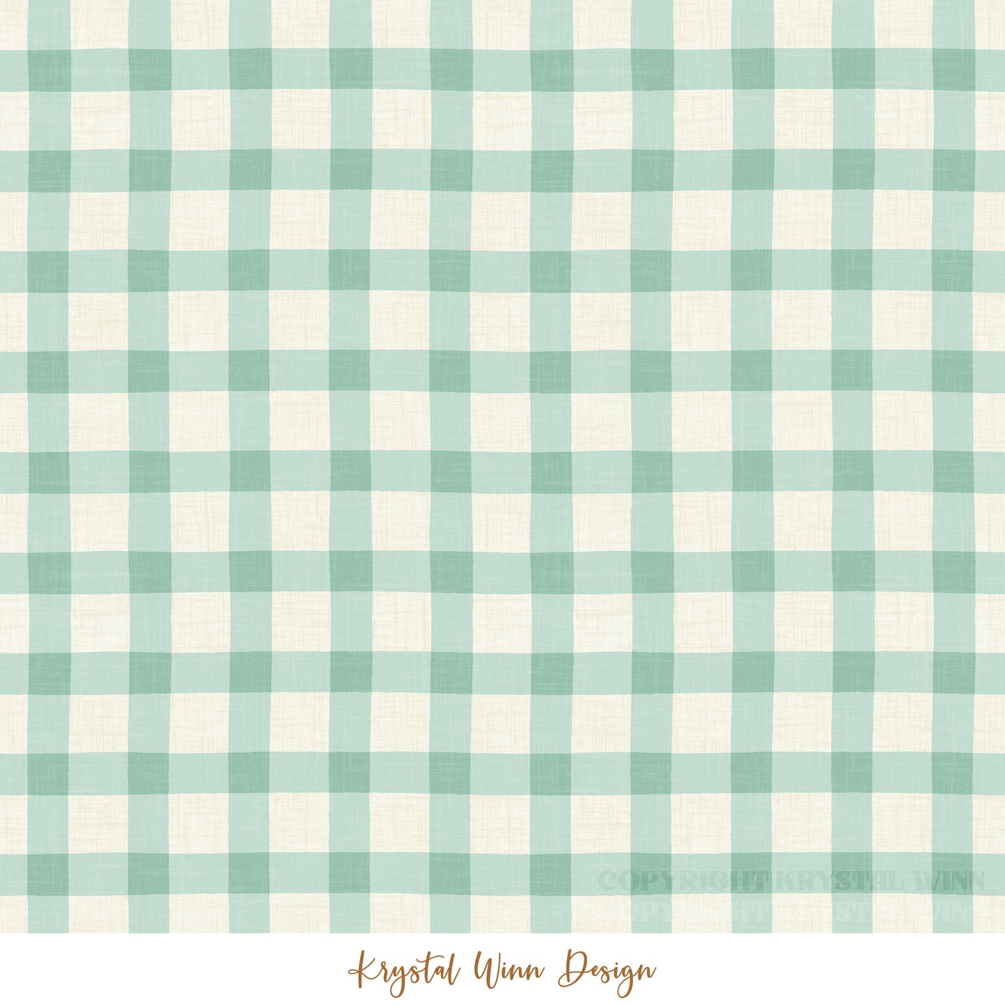 Highland Summer Gingham Mint KW714