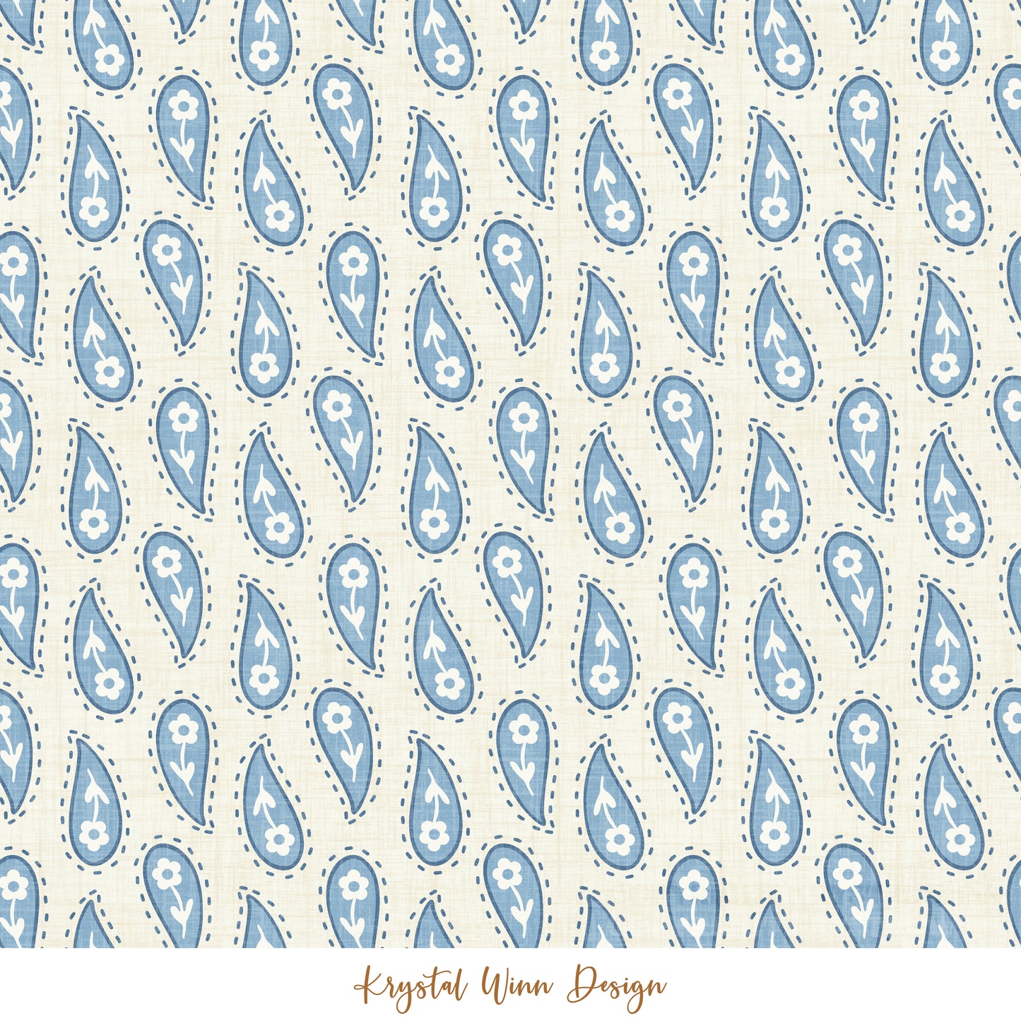 Highland Summer Paisley Blue KW712