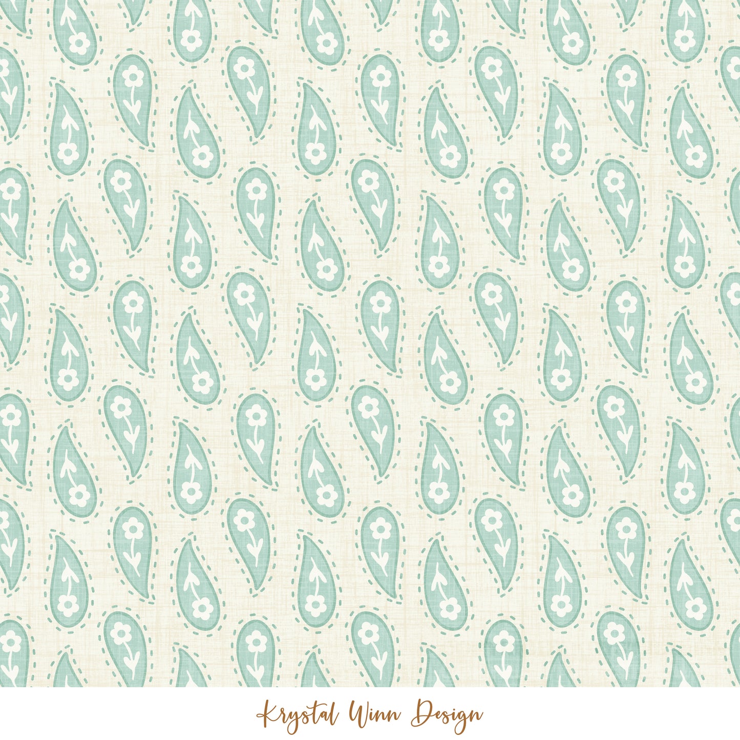 Highland Summer Paisley Mint KW710