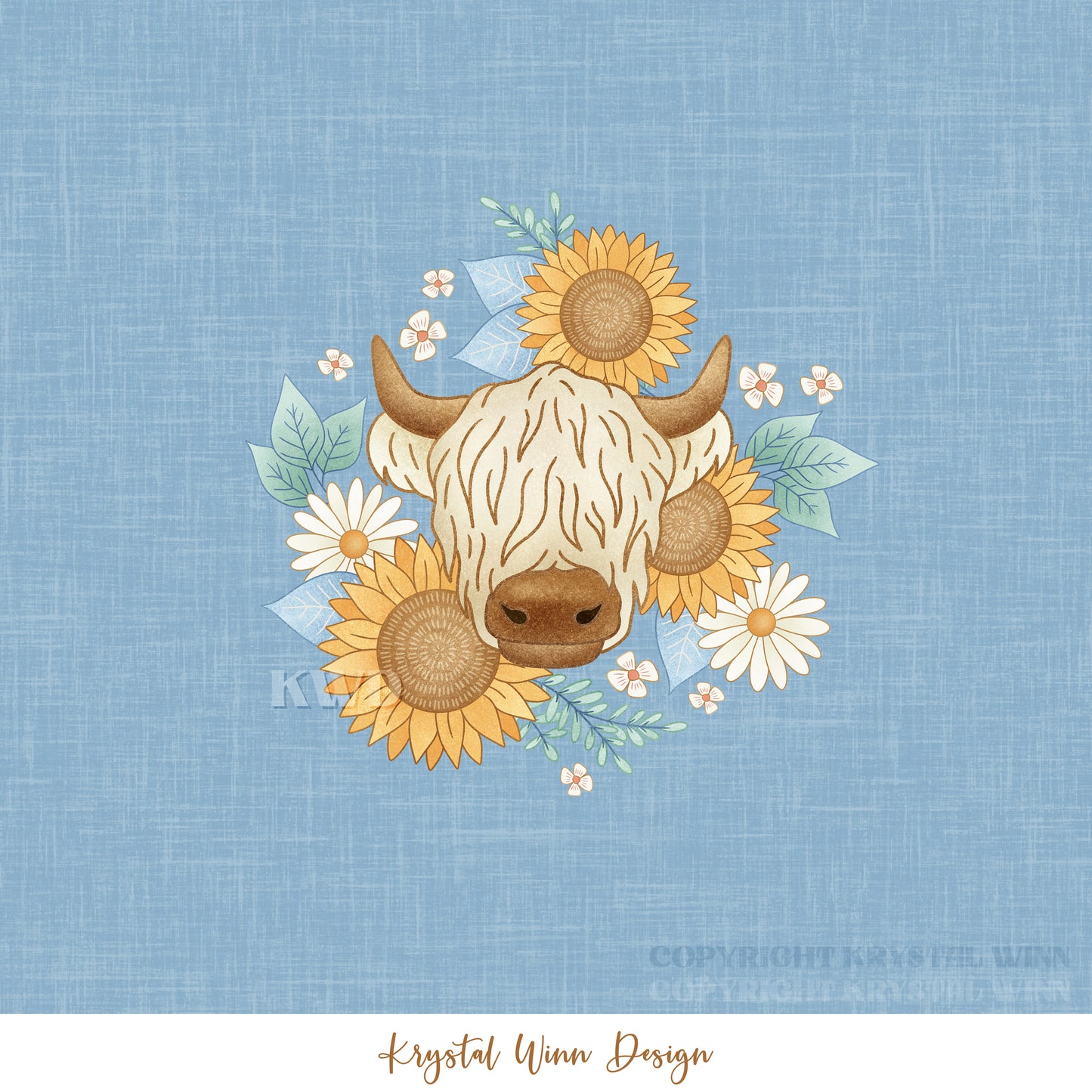 Highland Summer Cow Panel KW703