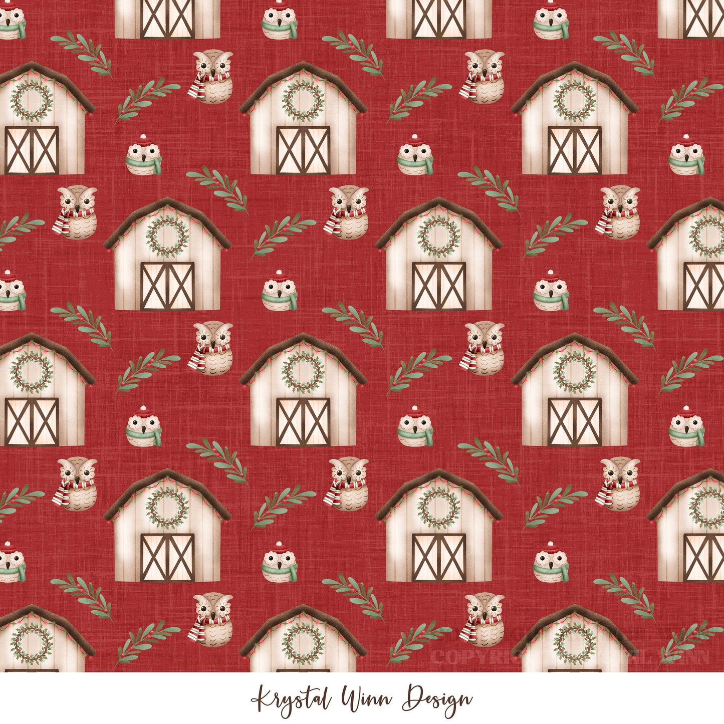 Home for Christmas Barn Owls KW1051