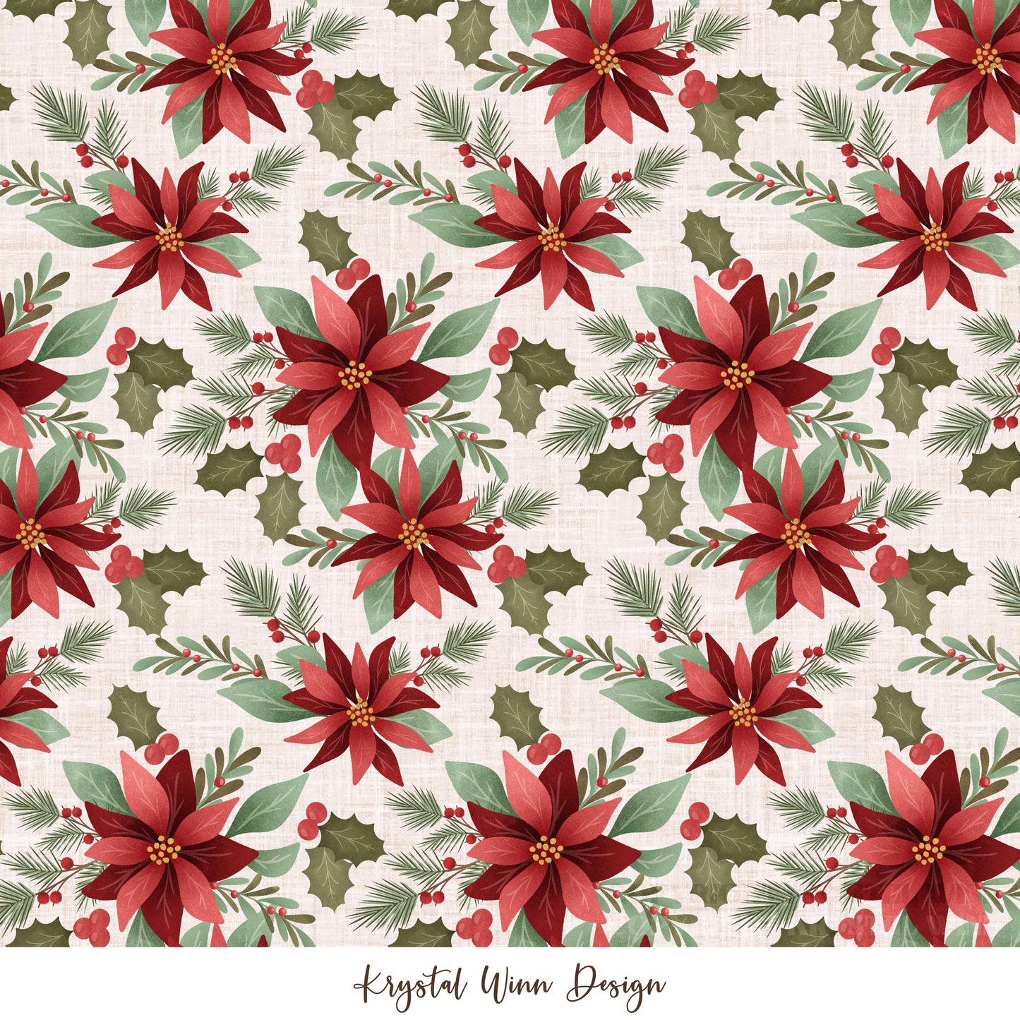 Home for Christmas Poinsettia KW1037