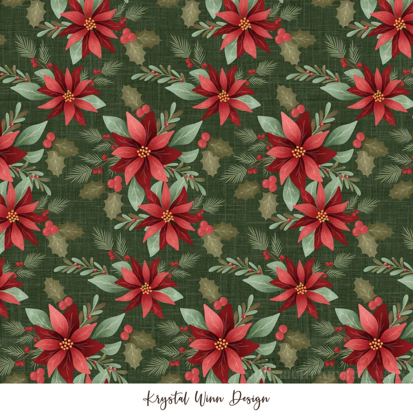 Home for Christmas Poinsettia KW1036