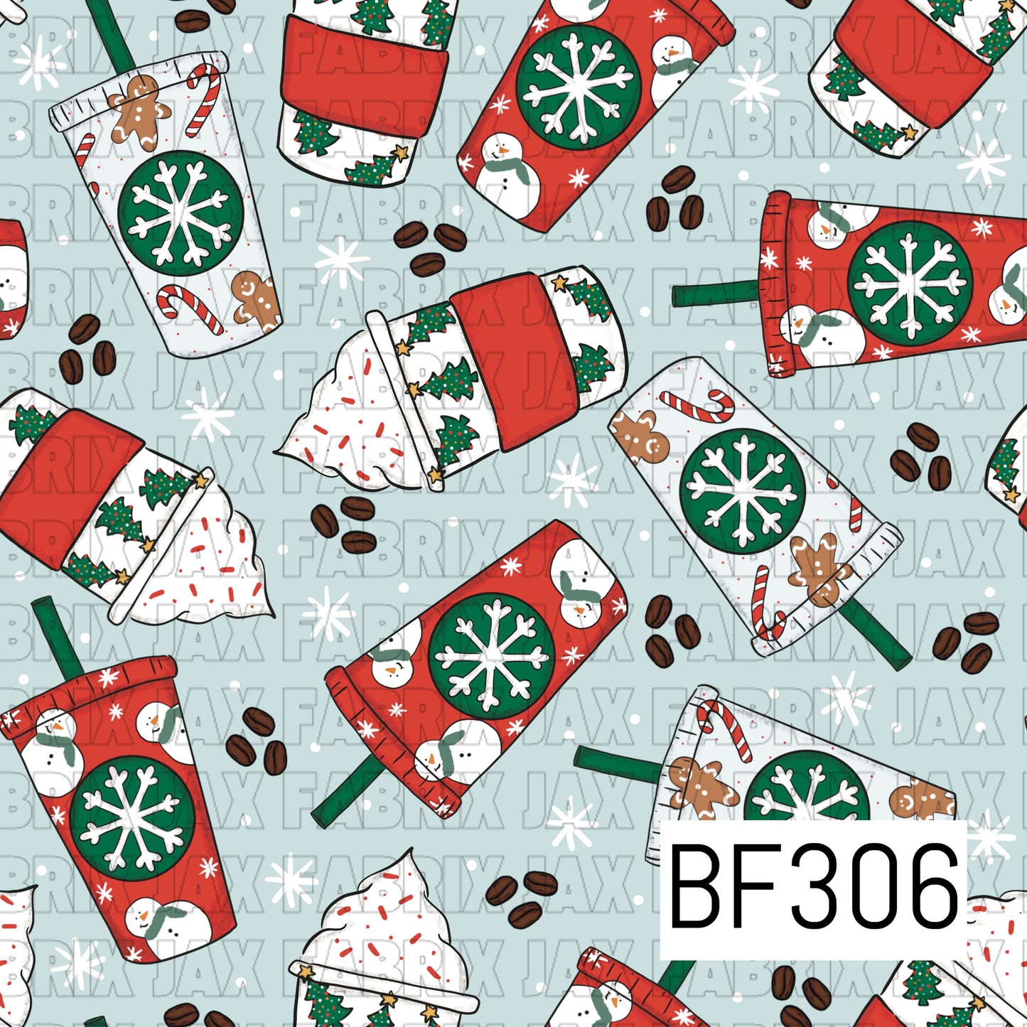 Christmas Coffee Blue BF306