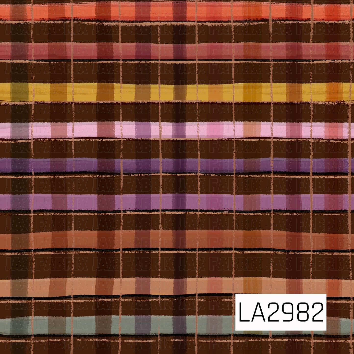 LA2982 - Hello Fall Plaid Brown