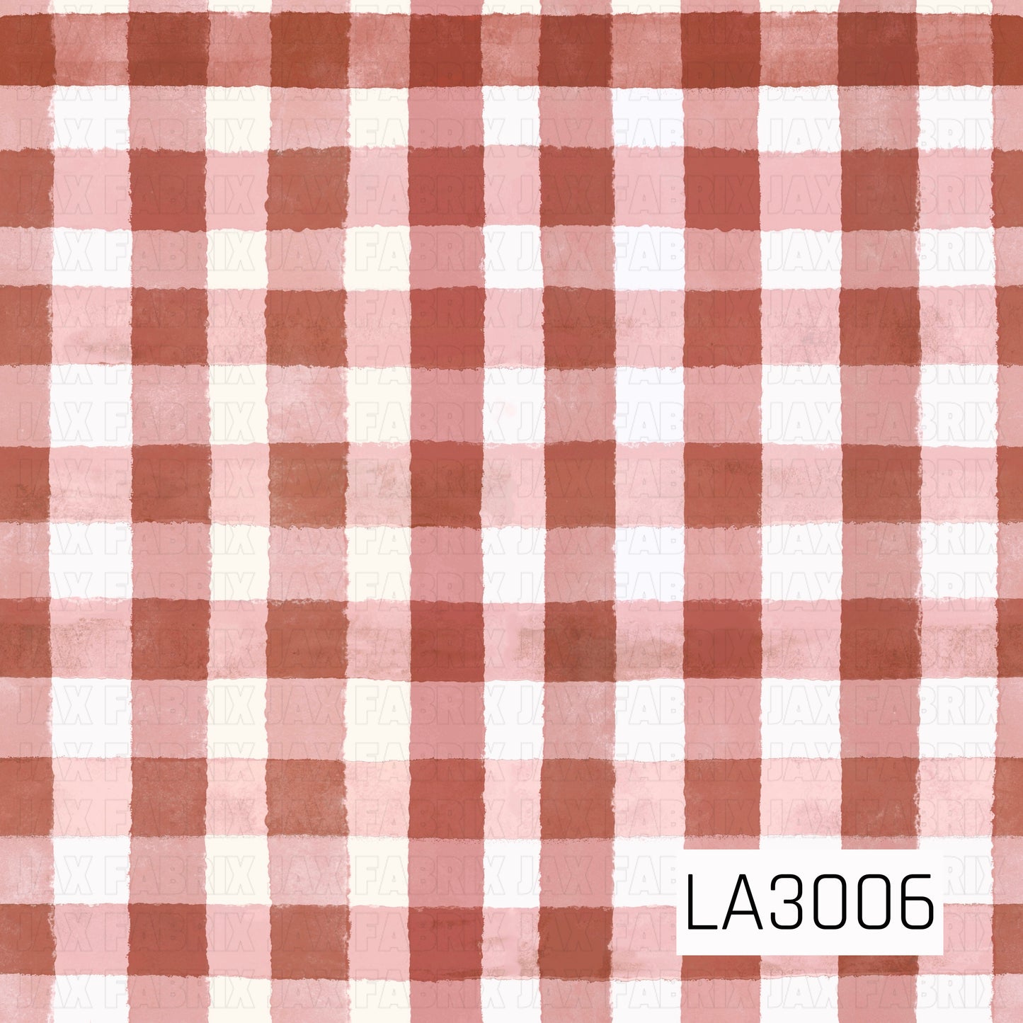 A soft watercolor plaid featuring warm terracotta, blush pink, dusty rose, and crisp white tones. The hand-painted brushstroke texture gives this classic check pattern a cozy, rustic feel, making it a beautiful coordinating print for autumn florals, pumpkins, and seasonal cottage-inspired designs.