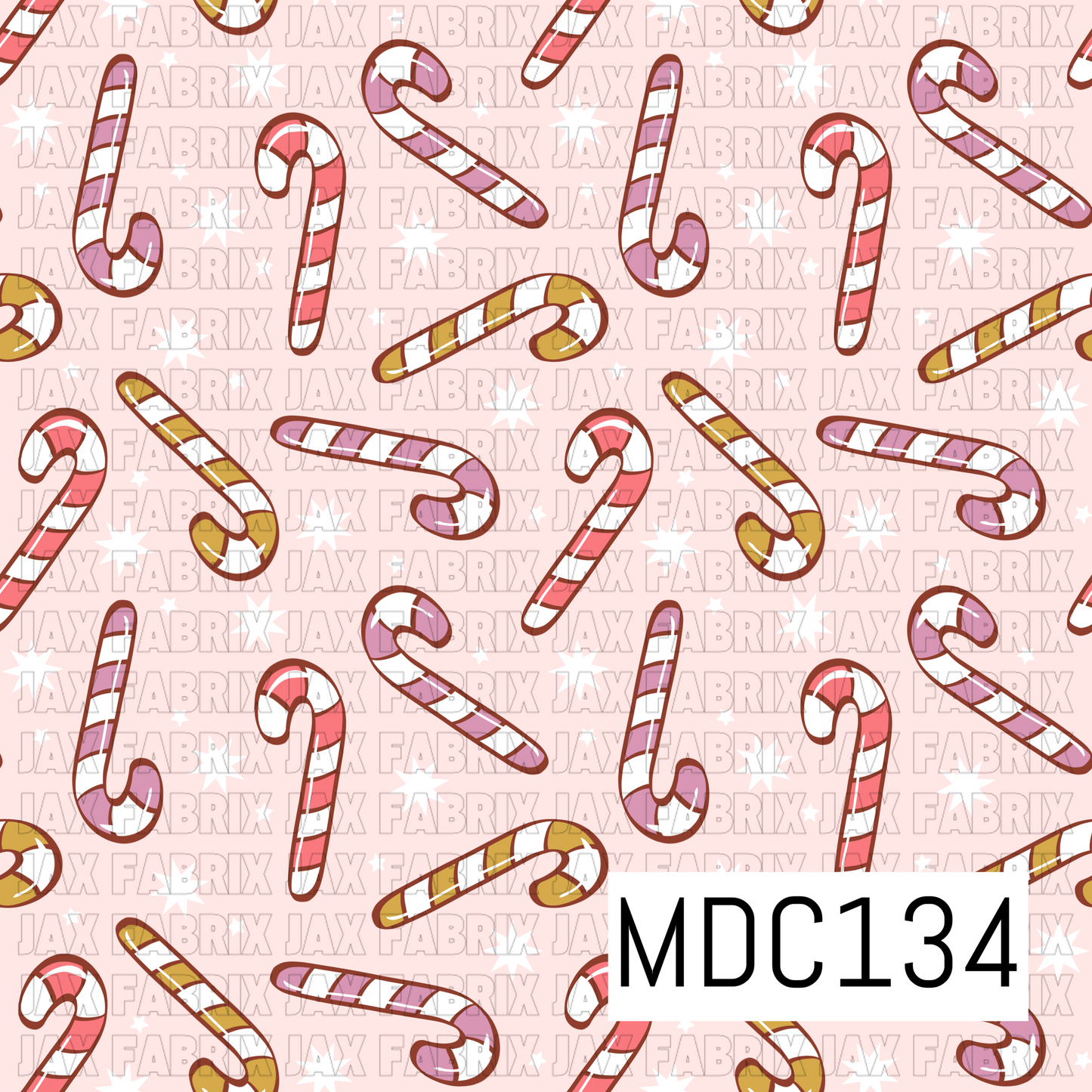Candy Canes/White Stars MDC134