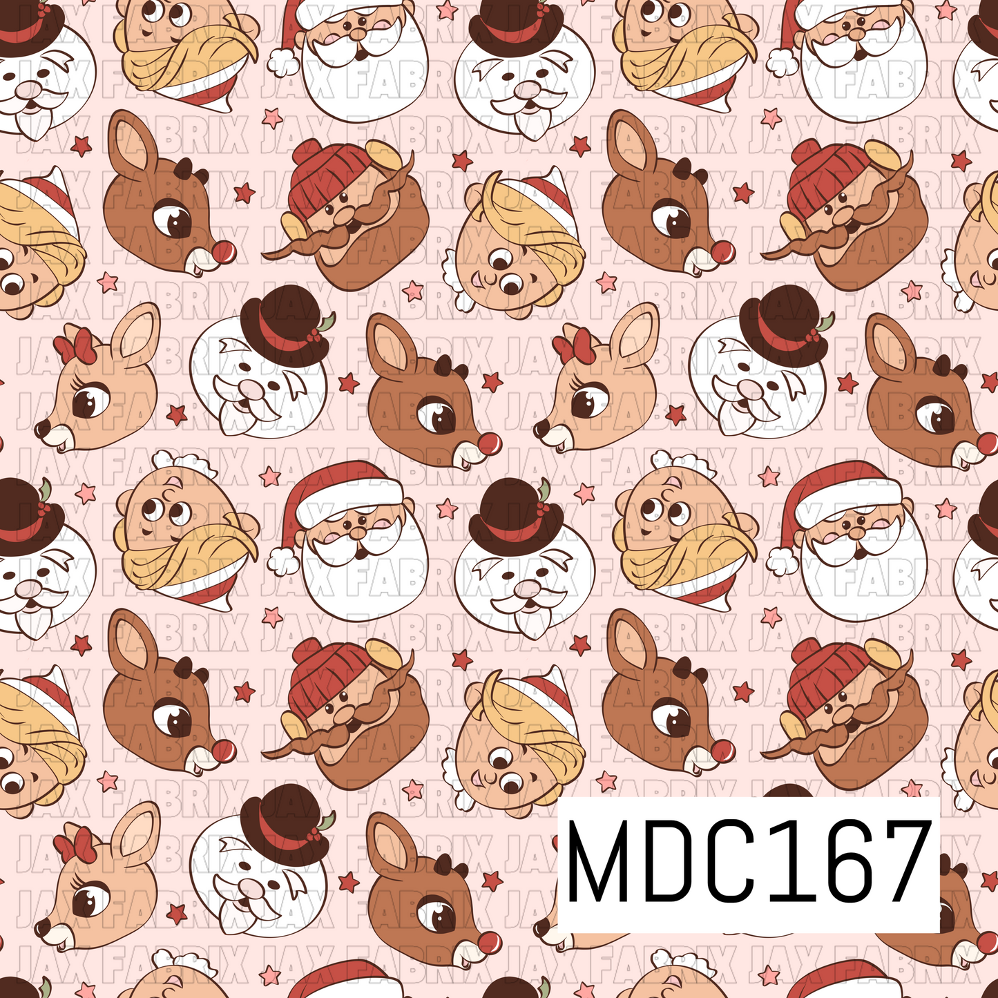 Christmas Heads Pink MDC167