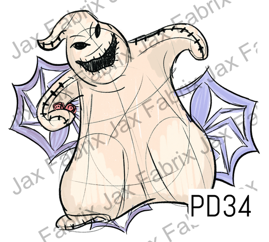 Sketchy Nightmare Ghost PNG PD34