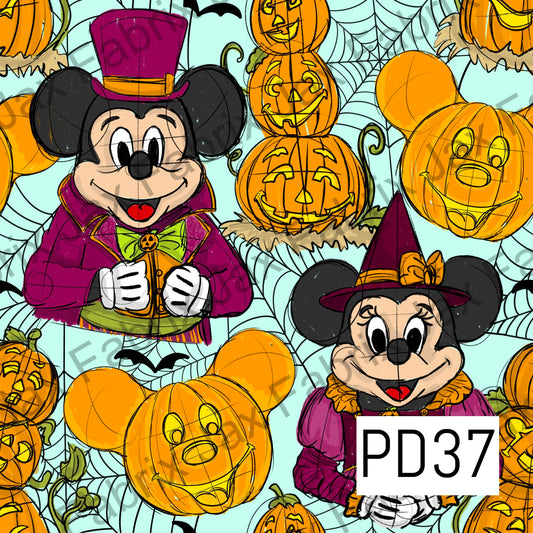 Sketchy Halloween Mouse PD37