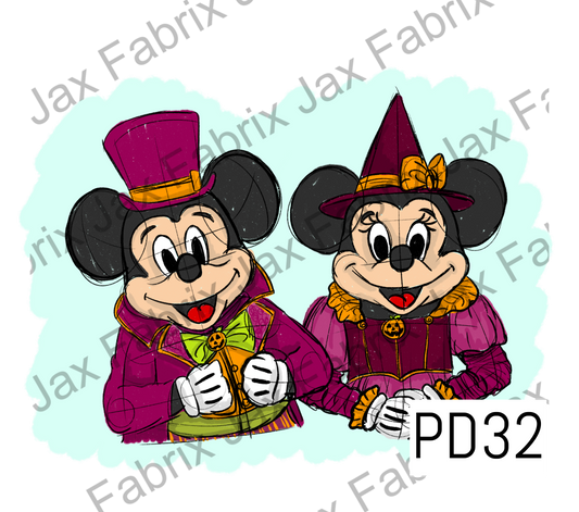 Sketchy Halloween Mouse PNG PD32