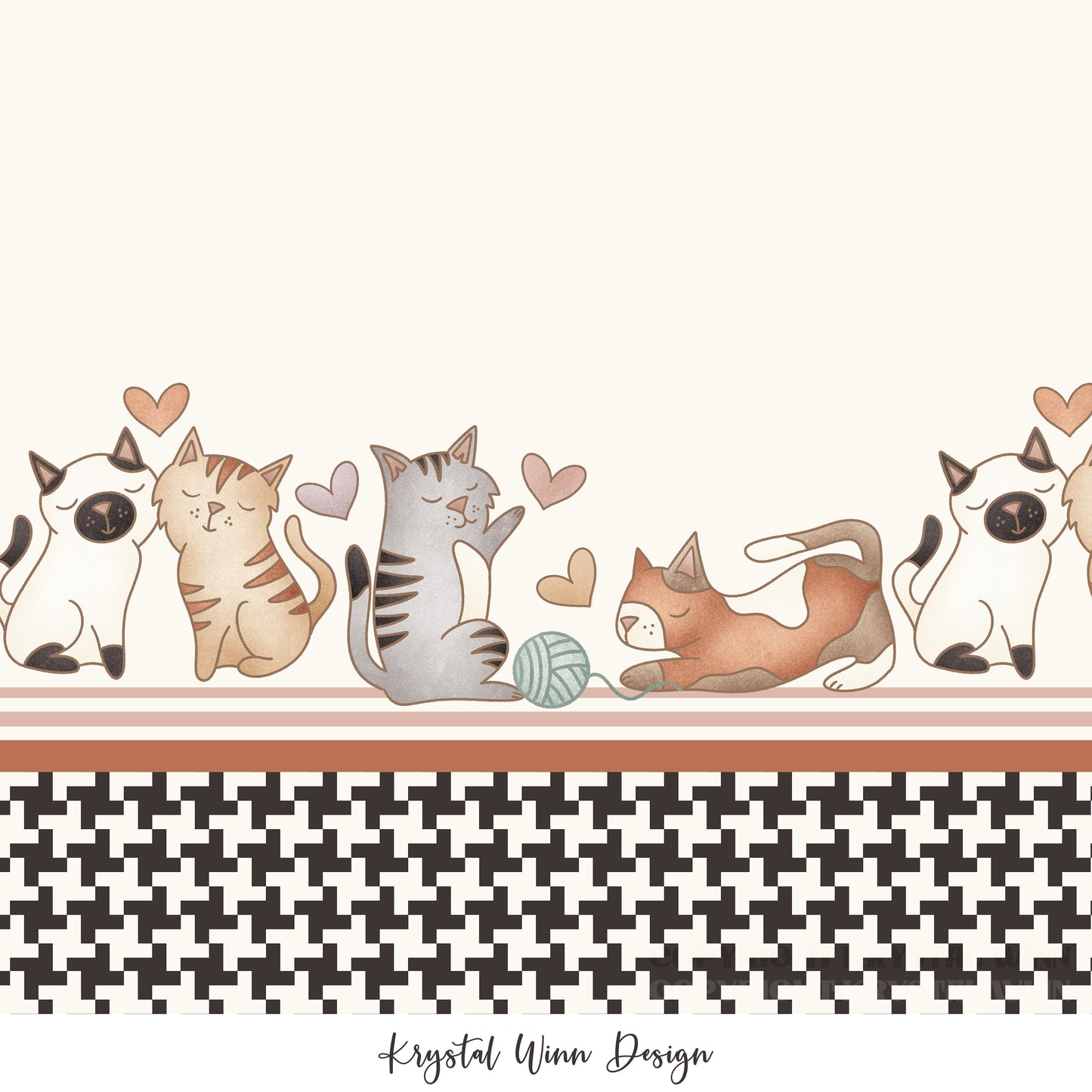 Kitty Love Border Cats KW1073