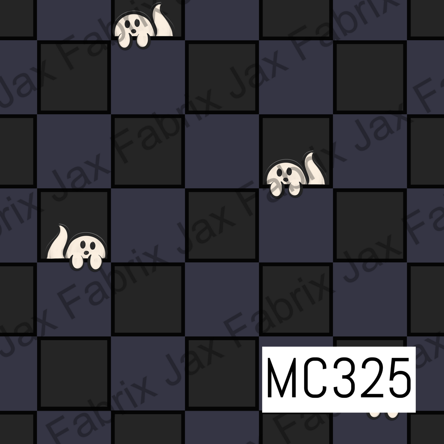 Spooky Garden Check Black MC325
