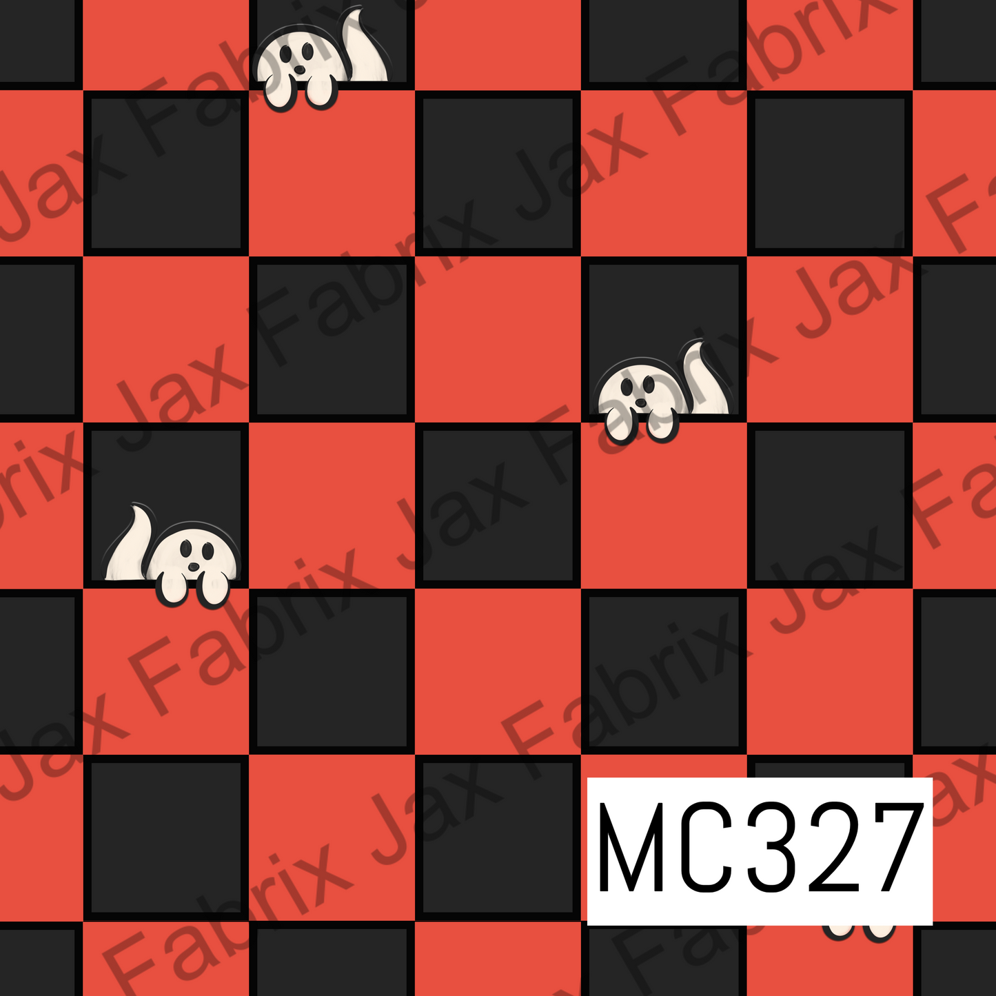 Spooky Garden Check Orange MC327