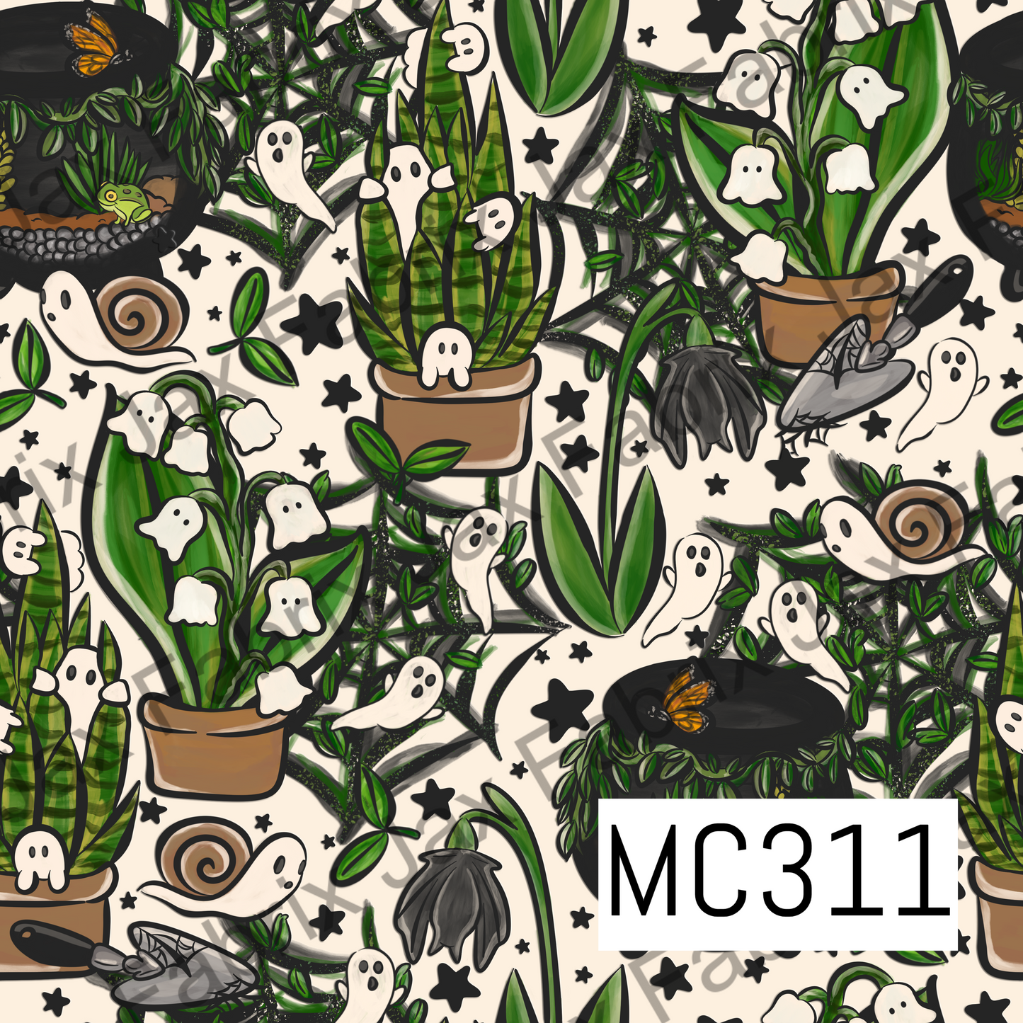 Spooky Garden Plants Cream MC311