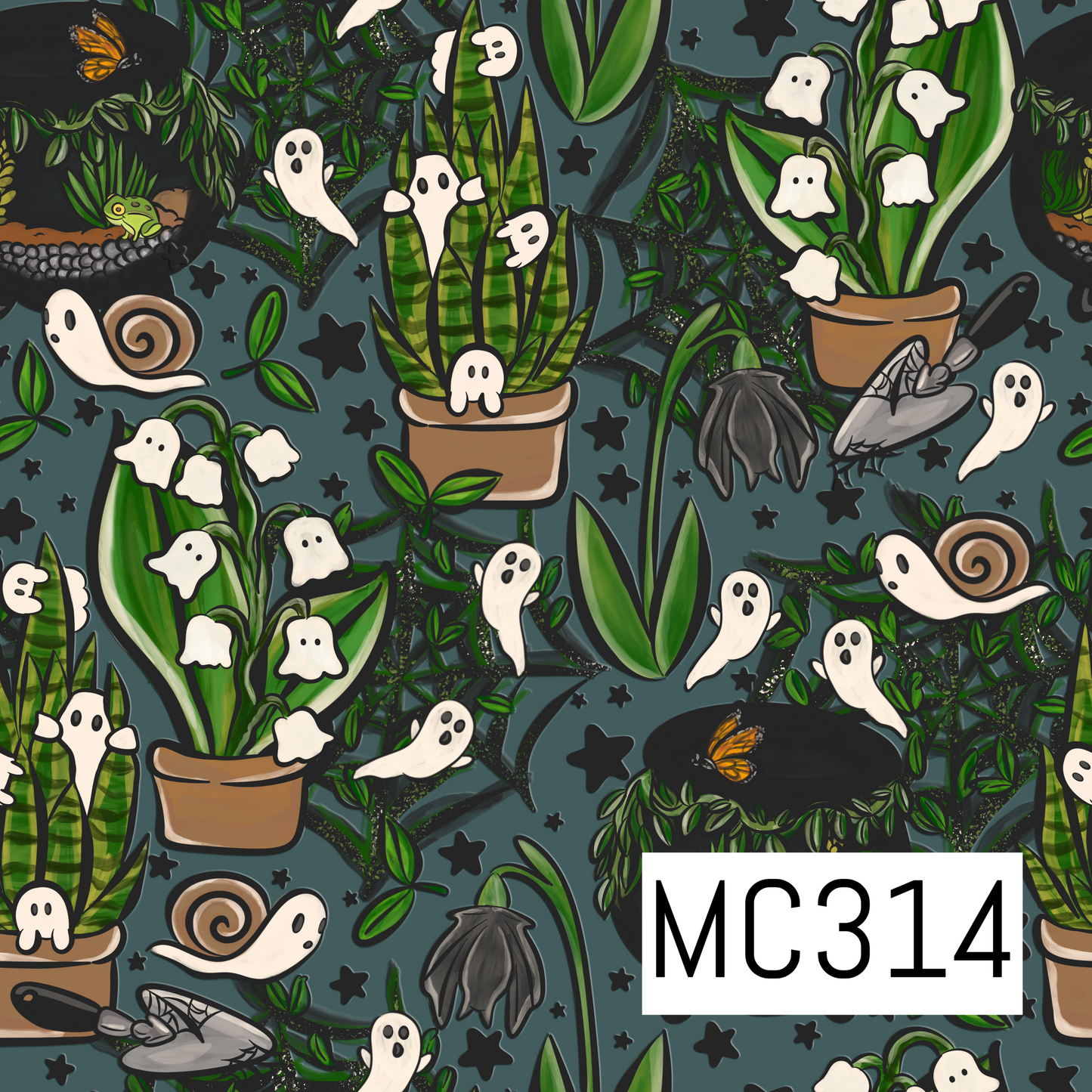 Spooky Garden Plants Blue MC314