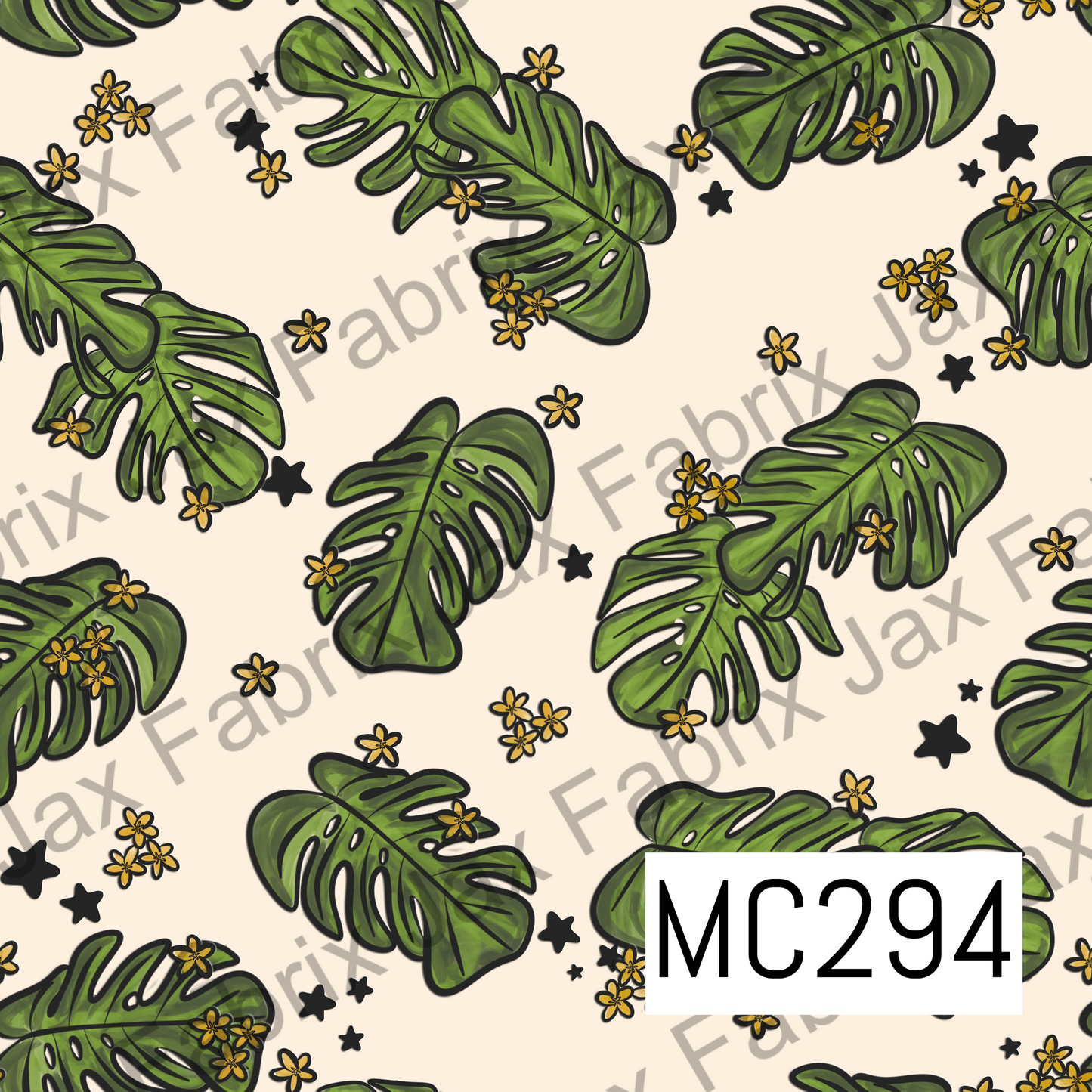 Spooky Garden Cream Leaves MC294