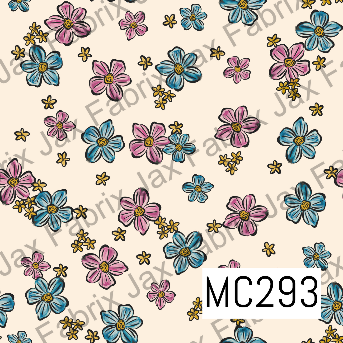 Spooky Garden Cream Flowers MC293
