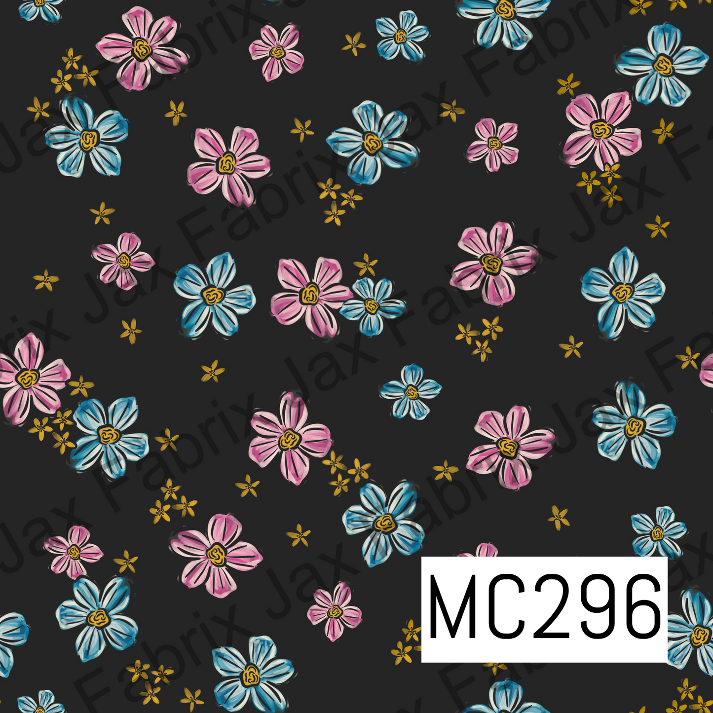 Spooky Garden Flowers Black MC296